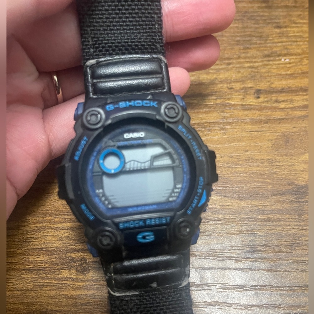 Casio G-Shock Black and Blue Watch G-7900MS